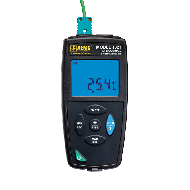 AEMC 1821 Thermocouple Thermometer/Data Logger, single channel