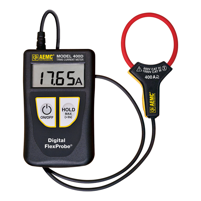 AEMC 400D-10 True RMS Digital FlexProbe with Ø2.75" Sensor, 4A, 40A AC, 400A AC