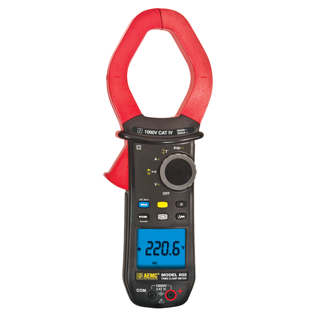 AEMC 603 True RMS Clamp Meter with Temperature, 2000A AC/3000A DC