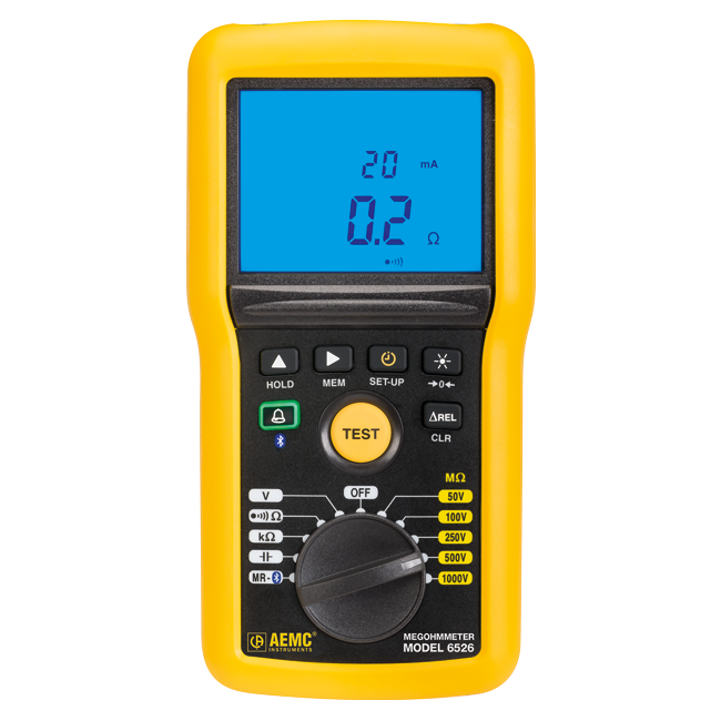 AEMC 6526 Insulation Resistance Tester, 1kV with Bluetooth