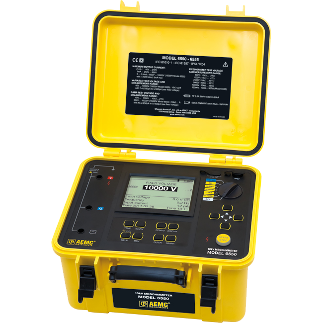 AEMC 6550 Graphical Digital Megohmmeter with DataView Software, 10 kV