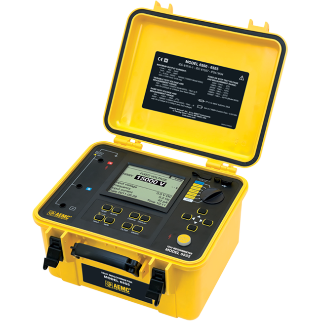 AEMC 6555 Graphical Digital Megohmmeter with DataView Software, 15 kV