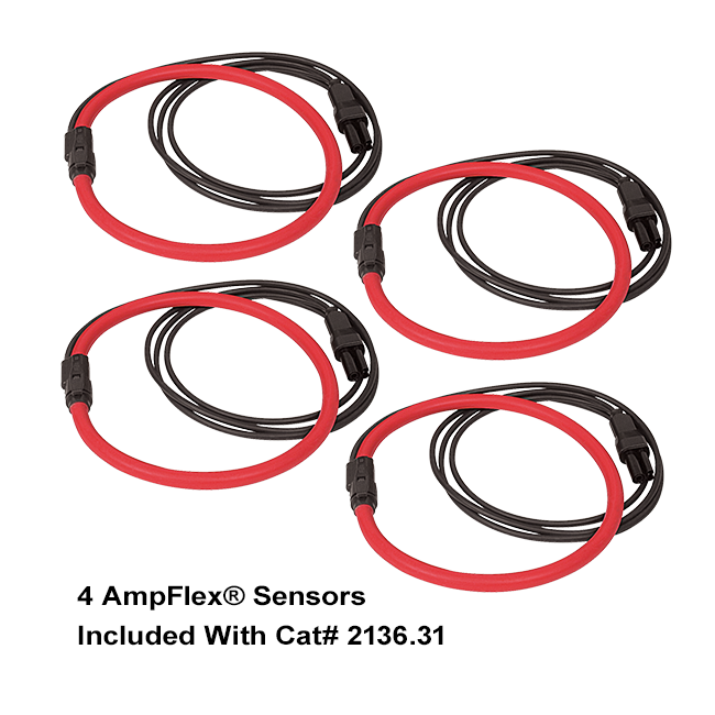 AEMC 8336 PowerPad III Power Quality Analyzer with AmpFlex Sensors, 24"