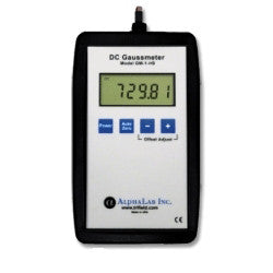 AlphaLab GM1-HS Digital DC Gauss Meter - Static Magnetic Fields up to 800 Gauss