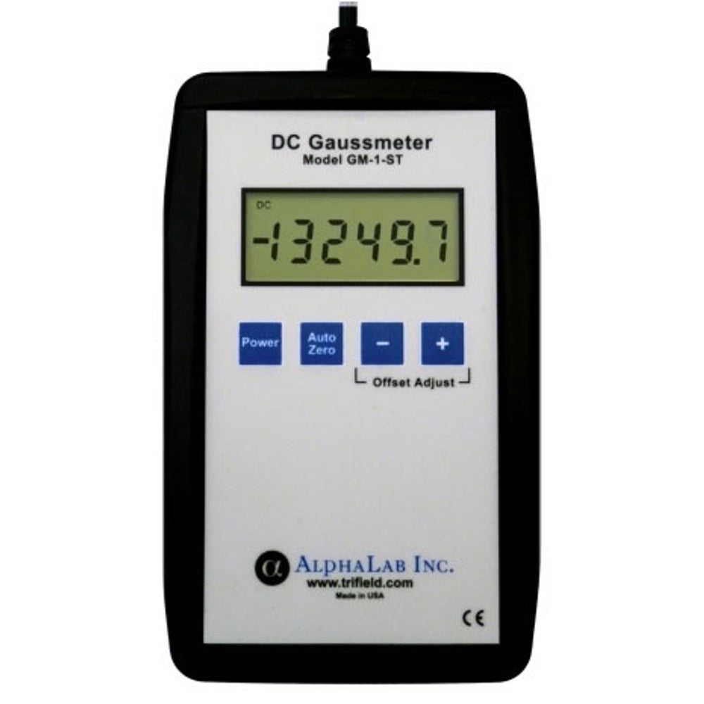 AlphaLab GM1-ST Digital DC Gauss Meter - Static Magnetic Fields up to 20,000 Gauss