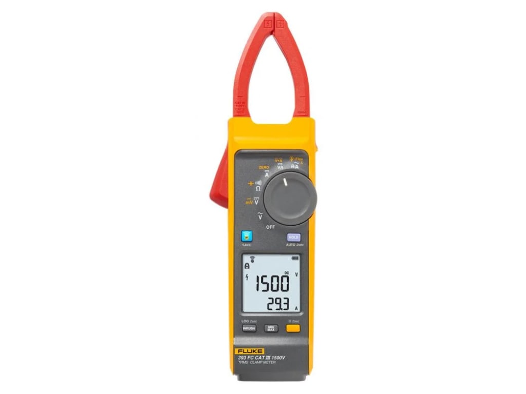 Fluke 393 FC CAT III True RMS Wireless Clamp Meter with iFlex, 1500 V