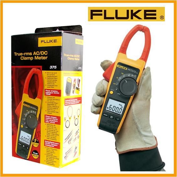 Fluke 375 True-RMS AC/DC Clamp Meter, No Fluke Connect