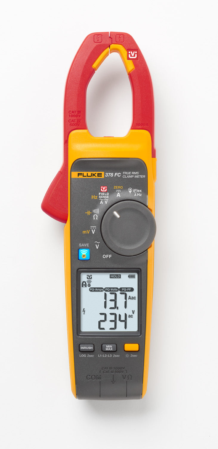 Fluke 378FC Non-Contact True RMS AC/DC Clamp Meter w/ Power Quality Indicator