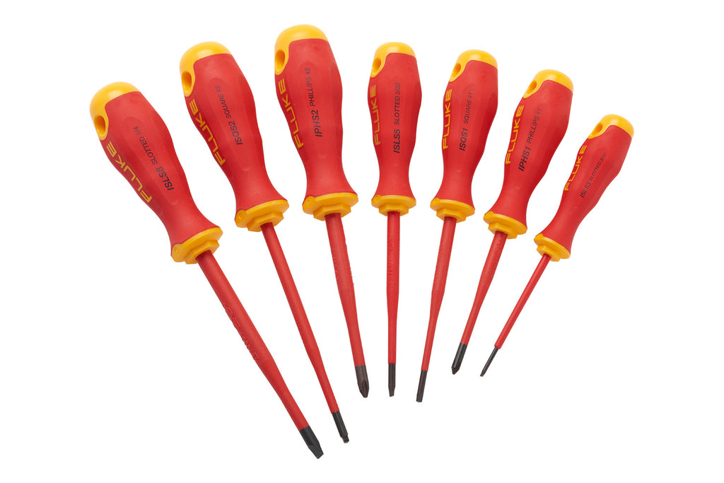 Fluke IKSC7 Insulated 7 Piece Screwdriver Kit, 1000V