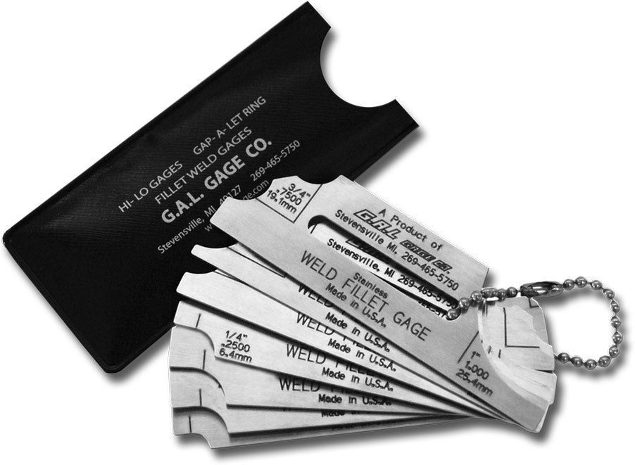 GAL Gage #8 Fillet Weld Gauge Set (7 pc)