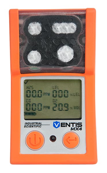 Industrial Scientific Ventis Multi-Gas Detector - LEL,CO,H2S,O2, Li-ion (VTS-K1231101101)