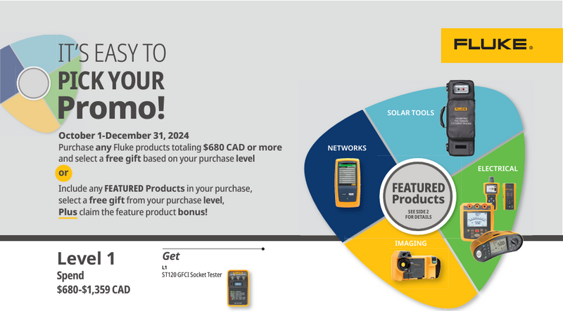 Fluke Pick Your Promo 2024 - Free Fluke Tools at Kingsway Instruments!