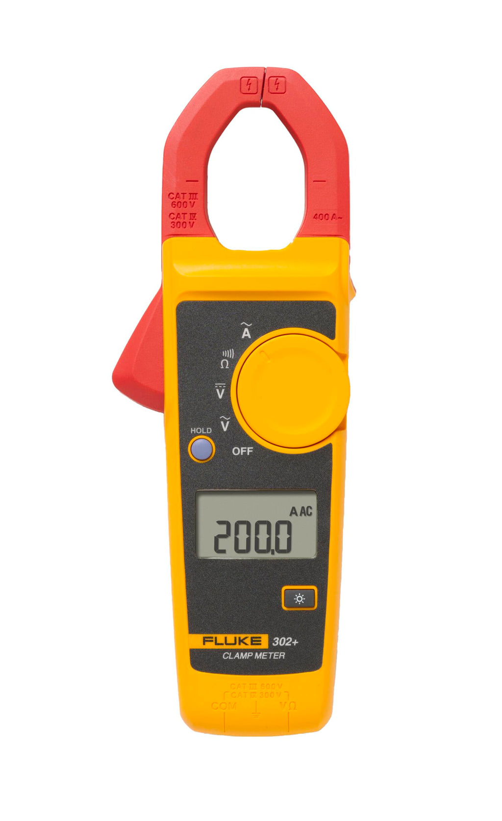 Fluke 302+ AC Clamp Meter 600V, 400A (Average Responding)