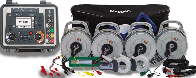 Megger DET2/3-ETK-100M Advanced Earth-Ground Tester with 100M Reel Kit