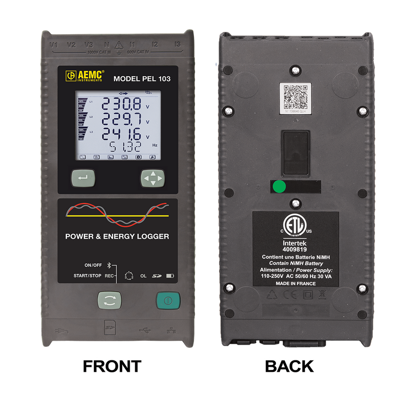 AEMC PEL 103 Power/Energy Data Logger Kit with LCD