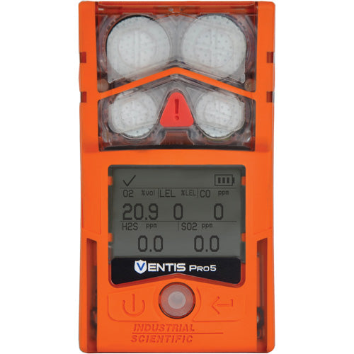 Industrial Scientific Ventis® Pro5 Personal Multi-Gas Monitor, 4 Gas, LEL - O2 - CO - H2S (VP5-K1231101111)